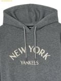  Áo Hoodie MLB Women's Basic Varsity Hoodie Sweater Pullover NY (D.Melange Grey) 3FKPV0144-50MGD 