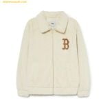  Áo Khoác Lông MLB Ecofur Varsity Jacket 3AFDV0236-43BGL Trắng 
