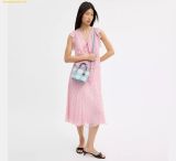  Túi Tote Mini Coach City Mini Tote Bag With Gingham Print And Charm Blue Multi CEU32 