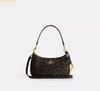  Túi Đeo Vai Coach Teri Shoulder Bag In Loved Signature Canvas With Charms - CDY18 - Brown 