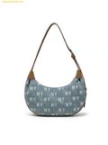  Túi Đeo Vai MLB Classic Monogram Vintage Denim Hobo Bag New York Yankees 3ABQMV55N-50BLL - Xanh 