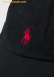  Mũ Lưỡi Trai Polo Ralph Lauren The Iconic Cotton Chino Ball Cap 59 Black Red 
