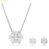  Dây Chuyền Và Bông Tai Swarovski Idyllia set Mixed cuts, Snowflake, White, Rhodium plated 5691486 