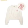 Áo Sweat Crop MLB Women's Basic Velvet Crop Man-to-Man NY (Ivory) 3FMTB0924-50IVS