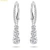  Bông Tai Swarovski Stilla Attract hoop earrings Round cut, White, Rhodium plated 5416155 