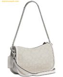  Túi Đeo Vai Coach Swinger Small Signature Jacquard Shoulder Bag CAN77 