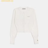  Áo Khoác Cardigan BADBLOOD Pure Classic Button-Up Round Cardigan - White w-cdg24-044 Trắng 