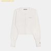 Áo Khoác Cardigan BADBLOOD Pure Classic Button-Up Round Cardigan - White w-cdg24-044 Trắng