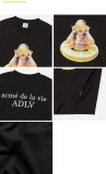  Áo Phông ADLV Baby Face Orange Tube Sleeve T-Shirt Đen 