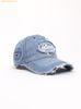 Mũ Lưỡi Trai Badblood Oval Logo Denim Ball Cap - Blue SKU: w-hat24-028