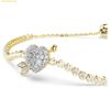  Lắc Tay Swarovski Idyllia bracelet Mixed cuts, Heart with arrow, White, 18K gold finish 5744061 