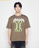  Áo Phông ADLV Neon Alien Rabbit Short Sleeve T-Shirt Nâu 