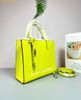 Túi Tote Marc Jacobs Mini Grind Coated Leather Tote Vàng Neon