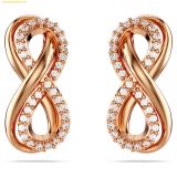  Khuyên Tai, Bông Tai Swarovski Hyperbola stud earrings Infinity, White, Rose gold-tone plated 5684085 