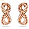  Khuyên Tai, Bông Tai Swarovski Hyperbola stud earrings Infinity, White, Rose gold-tone plated 5684085 