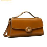  Túi Đeo Chéo Tory Burch Spazzolato Top Handle Chain Wallet Brown 