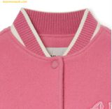  Áo Khoác Bomber MLB Women's Wool Sleeveless Crop Varsity Jacket NY (Hồng) 3FJPV0134-50PKS 