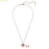  Dây Chuyền Và Bông Tai Swarovski Hyperbola Kit Heart-shaped, pink, rose gold-plated 5683574 
