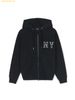 Áo Hoodie Zip MLB Coopers Back Big Logo Overfit Hoodie NY (Black) 3ATRB3044-50BKS
