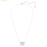  Dây Chuyền, Vòng Cổ Swarovski Dextera necklace Pavé, Intertwined circles, Blue, Rhodium plated 5642883 