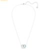  Dây Chuyền, Vòng Cổ Swarovski Dextera necklace Pavé, Intertwined circles, Blue, Rhodium plated 5642883 