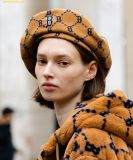  Mũ Nồi MLB Diamond Monogram Wool Jacquard Beret B (D.Beige) 3ACBMW126-43BGD 