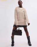  Túi Đeo Chéo Coach Georgia Satchel Bag In Signature Canvas CW422 Đen Logo 