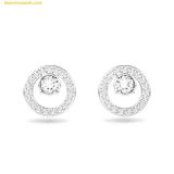 Khuyên Tai, Bông Tai Swarovski Creativity Stud Earrings White, Rhodium Plated 