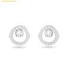 Khuyên Tai, Bông Tai Swarovski Creativity Stud Earrings White, Rhodium Plated