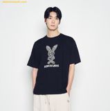  Áo Phông ADLV Stripe Rabbit Short Sleeve T-Shirt Đen 