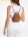  Balo Mini Michael Kors Rhea Extra-Small Pebbled Leather Backpack 35T5GRAB0L nâu 