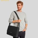  Túi Đeo Chéo Michael Kors Cooper Pebbled Leather Messenger Bag 37F9LCOM2L Đen Trơn 