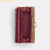  Túi Xách Coach Sammy Top Handle 21 In Signature Canvas Nâu Logo 