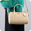 Túi Trống Coach Rowan Satchel Bag In Signature Canvas CV961 Chalk Lightweight 