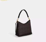  Túi Xách Coach Laurel Shoulder Bag In Signature Canvas CV975 Đen Logo 