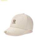  Mũ Lưỡi Trai MLB Diamond Monogram Leather Embossed Structured Ball Cap NY (D.Cream) 3ACPML04N-50CRD 
