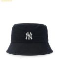  Mũ Bucket MLB Basic One-Point Washed Bucket Hat NY 3AHTB035N-50BKS Đen 