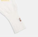  Áo Khoác Cardigan BADBLOOD Pure Classic Button-Up Round Cardigan - White w-cdg24-044 Trắng 