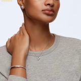  Vòng Tay, Lắc Tay Swarovski Hyperbola bangle Round cut, White, Rhodium plated 5565210 