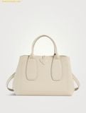  Túi Đeo Chéo Longchamp Roseau S Handbag In Cowhide Leather With Silver Metallic Hardware Paper 