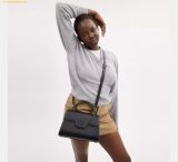  Túi Xách COACH Eliza Top Handle Bag CT852 Đen Trơn 