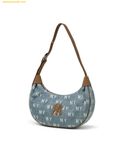  Túi Đeo Vai MLB Classic Monogram Vintage Denim Hobo Bag New York Yankees 3ABQMV55N-50BLL - Xanh 