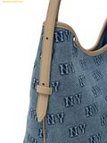  Túi Đeo Vai MLB Classic Monogram Denim Embossed Bucket Bag New York Yankees - 3ABMMD16N-50BLL L.Blue 