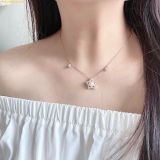  Dây Chuyền, Vòng Cổ Swarovski Stella Necklace Crystal Pearls, Star, White, Rose Gold-Tone Plated 5645382 