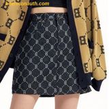  Chân Váy MLB Dia Monogram Jacquard Denim Boston Redsox 3fdsm0324-43bks 