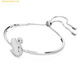  Lắc Tay , Vòng Tay Swarovski Iconic Swan Bangle Swan, White, Rhodium Plated 5649772 