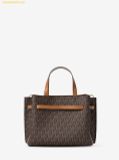  Túi Xách Michael Kors Emilia Small Signature Logo Satchel - Brown 