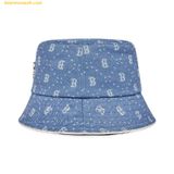  Mũ Bucket MLB Denim Dia Monogram Bucket Hat Boston Red Sox L.Sky Blue 3AHTMD13N-43SBL 