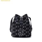  Túi Đeo Chéo MLB Classic Monogram Bucket Bag - New York Yankees Black 