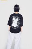  Áo Phông ADLV Doodle Rabbit Short Sleeve T-Shirt Đen 